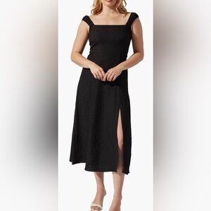 NWT ASTR The Label Black Crinkle Sleeveless Corset Back Dress Sz M MSRP $94